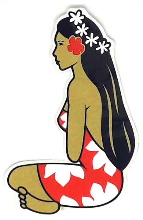 Hinano Vahine Tahiti Sticker in Colors Small Size