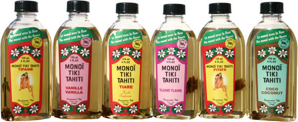 Set of 6x Tahiti Monoi Oil 4oz (120ml) Tiki