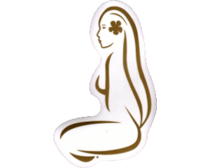 Stylized Hinano Sticker - small size - Gold